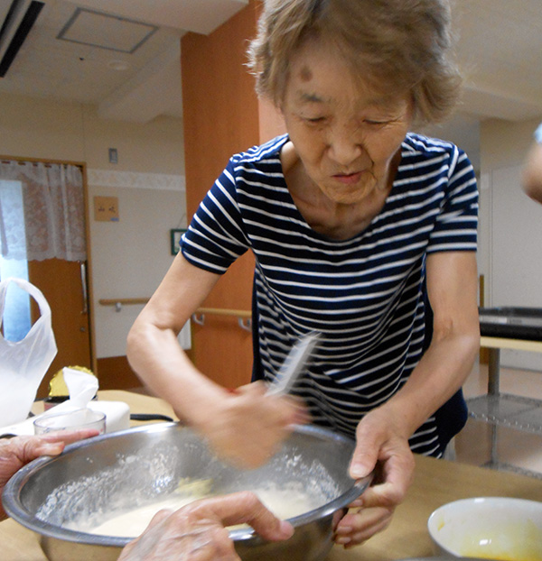 パンケーキ作り　料理