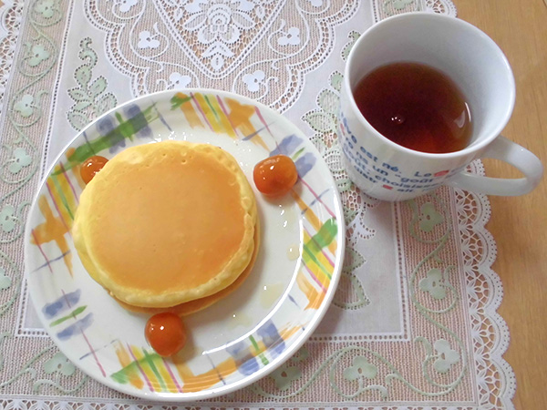 どら焼きと金柑の甘煮♪