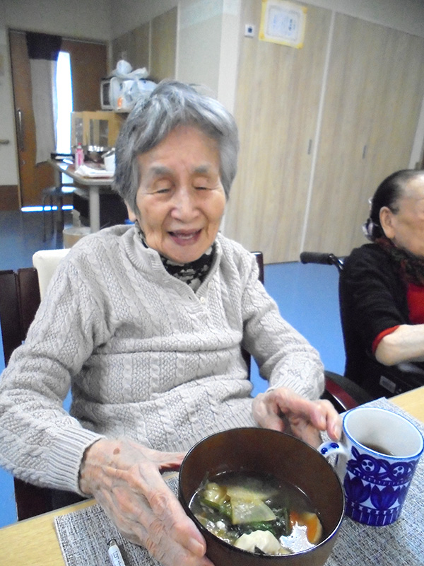 すいとん鍋とフルーツポンチ