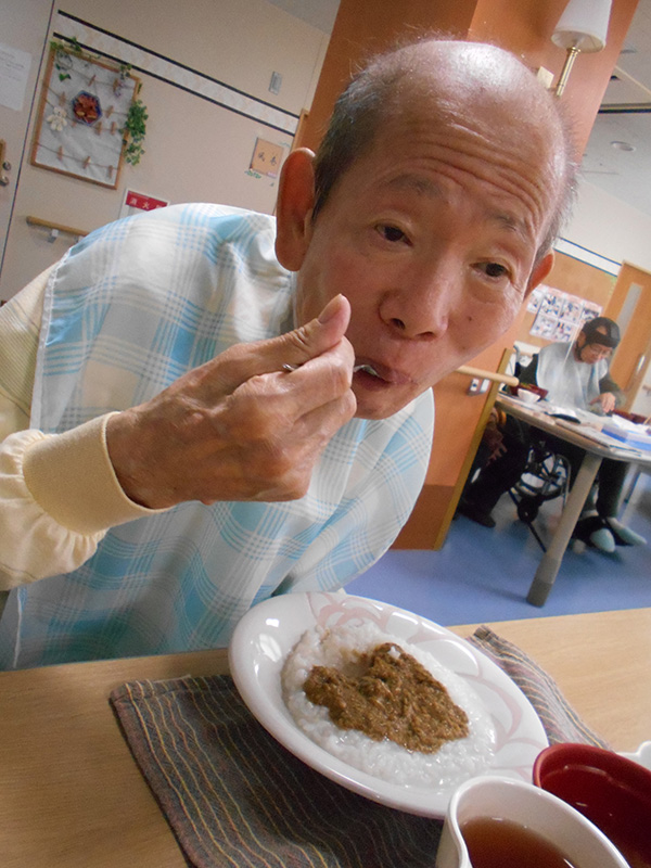 和風カレー丼と帆立＆胡瓜の酢の物