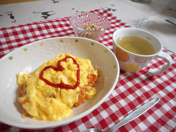 オムライスを作りました