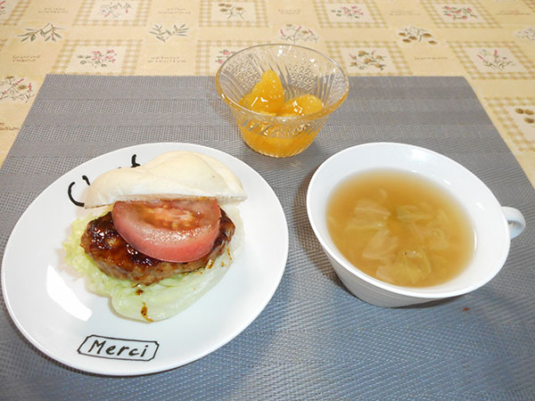 テリヤキバーガー作りました