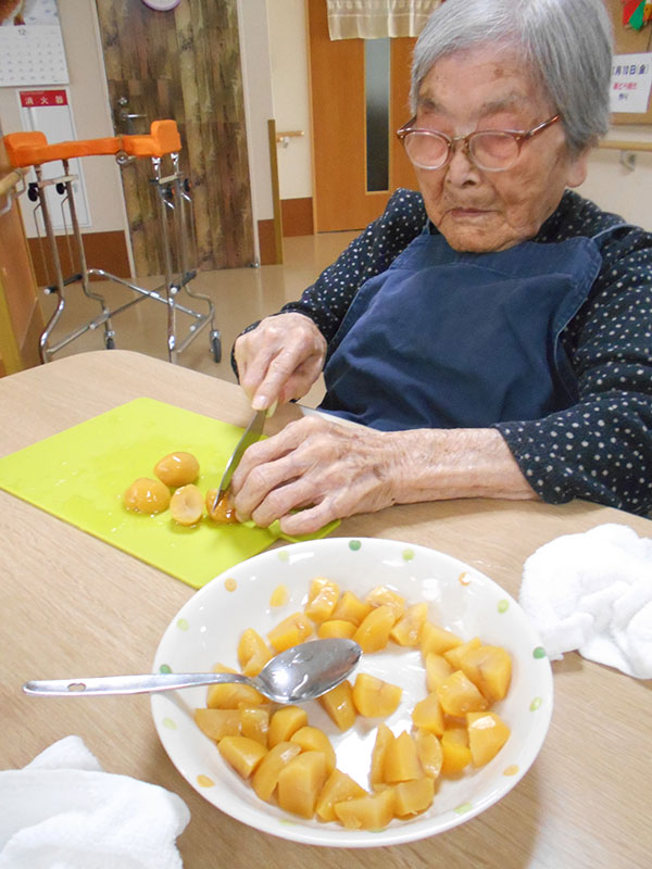栗どら焼き作り