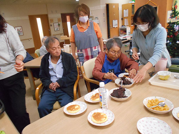 栗どら焼き作り