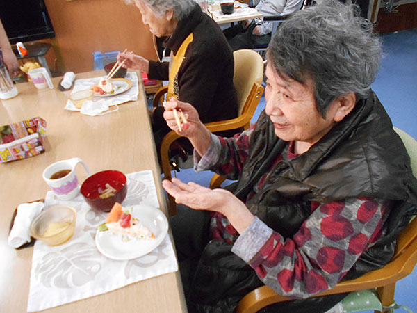 「お花寿司ケーキ」作り