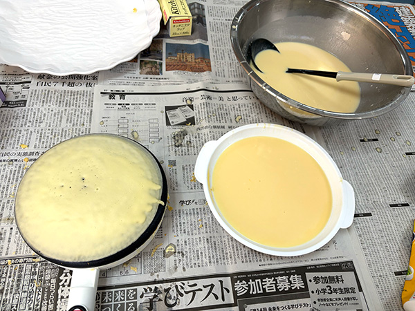 ミルクレープ作り