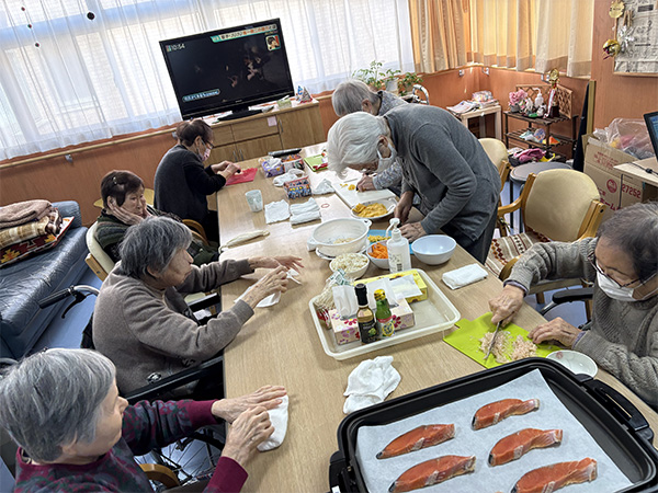 「鮭ちらし」作り