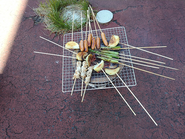 七輪でBBQ大会
