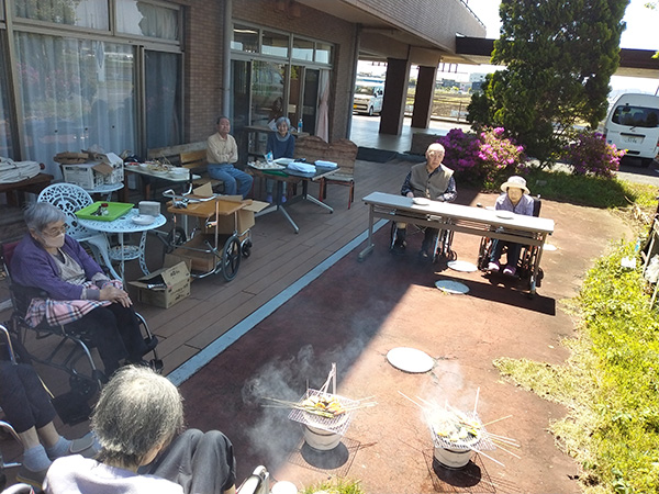 七輪でBBQ大会